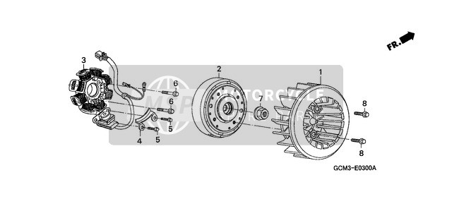 Honda SZX50S 2000 Generator voor een 2000 Honda SZX50S